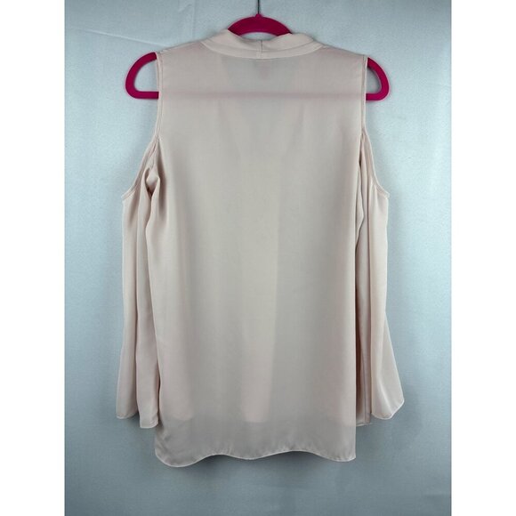 Vince Camuto Womens Cold Shoulder Blouse Size S Light Pink - Picture 5 of 5